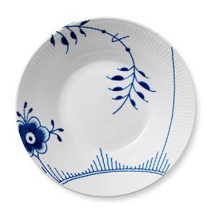 Blå Mega riflet dyb tallerken - 24 cm.