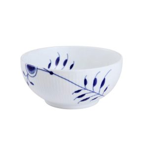 Blå Mega riflet skål - 15 cm.