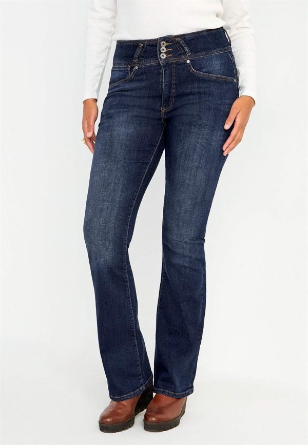 Bootcut jeans med høj talje