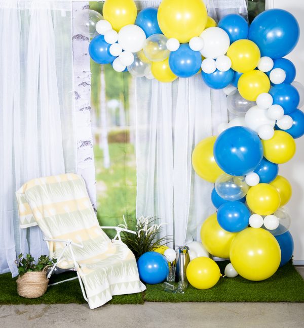 Deluxe Ballonbue DIY Gul/Blå