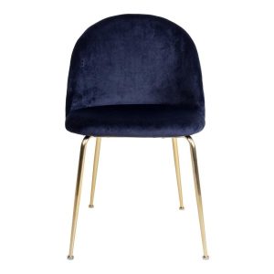 Geneve Spisebordsstol - Blå Velour