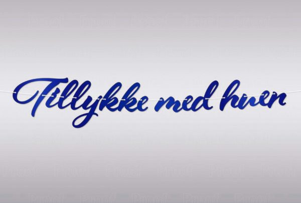 Guirlande Tillykke Med Huen Blå