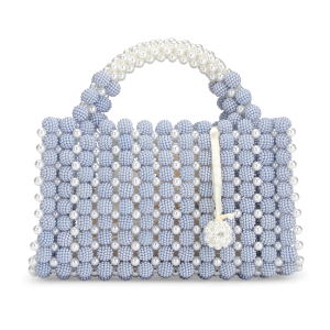 Handmade Pearl taske - blå