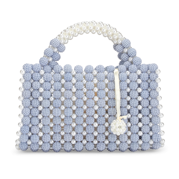 Handmade Pearl taske - blå