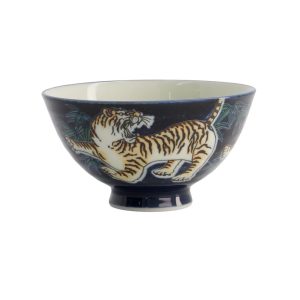 Kawaii Tiger Rice skål, blå - 300 ml.