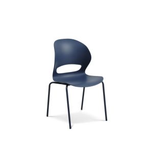 Linea spisebordsstol - denim blå polypropylen og denim blå metal