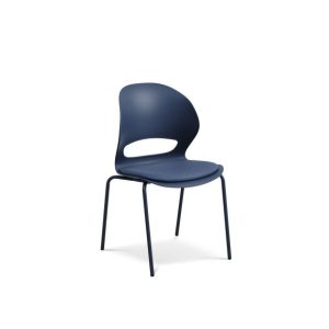 Linea spisebordsstol, m. hynde - denim blå polypropylen og denim blå metal