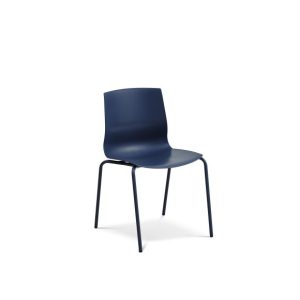 Liv spisebordsstol - denim blå polypropylen og denim blå metal