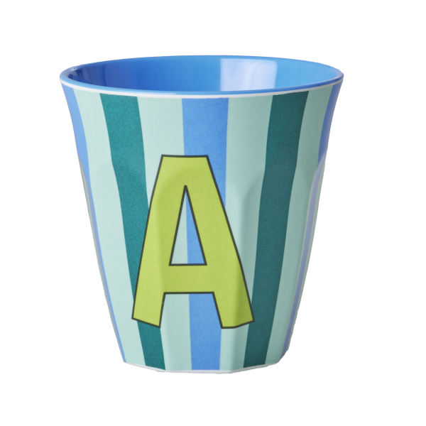 Melamine Alfabet kop, blå mix - 250 ml.