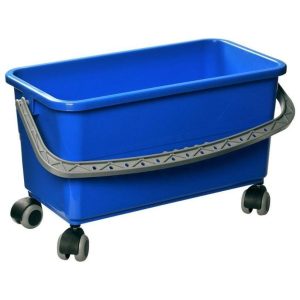 Moppeboks, Tina Trolleys, 600x310x350mm, 22 l, blå, PP/plast, med hank og hjul