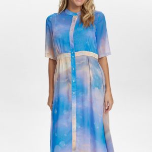 NÜMPH - NUKYNDALL SS SKYE DRESS - Cerulean - 34 - Blå - Dress