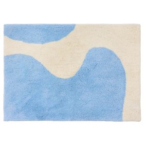 New swirl bademåtte, blå - 50x70cm