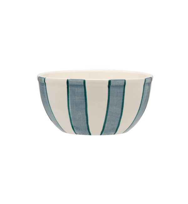 Powder Striped yoghurt skål, blå - Ø14,5 cm.