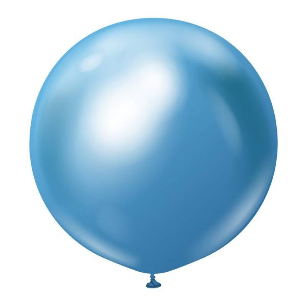 Premium Kæmpe Latexballoner Chrome Blå