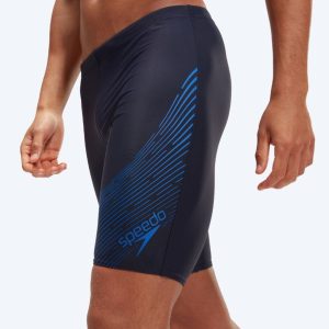 Speedo lange badebukser til mænd - Medley Logo - Mørkeblå/blå