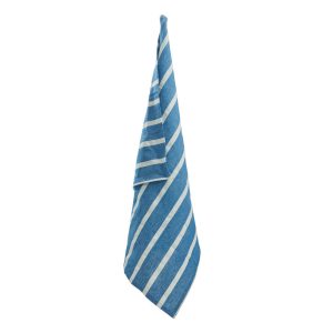 Stripe viskestykke bred, blå - 50x70 cm