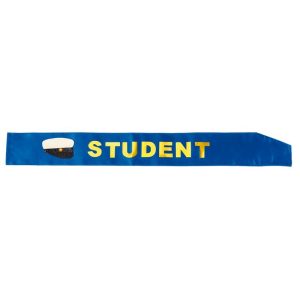 Student Skråbånd Blå/Guld