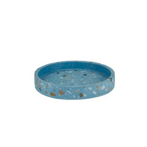 Terrazzo bakke, blå - Ø20 cm.