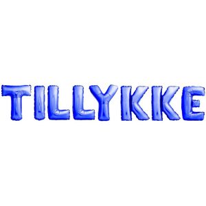 Tillykke Folieballoner Blå