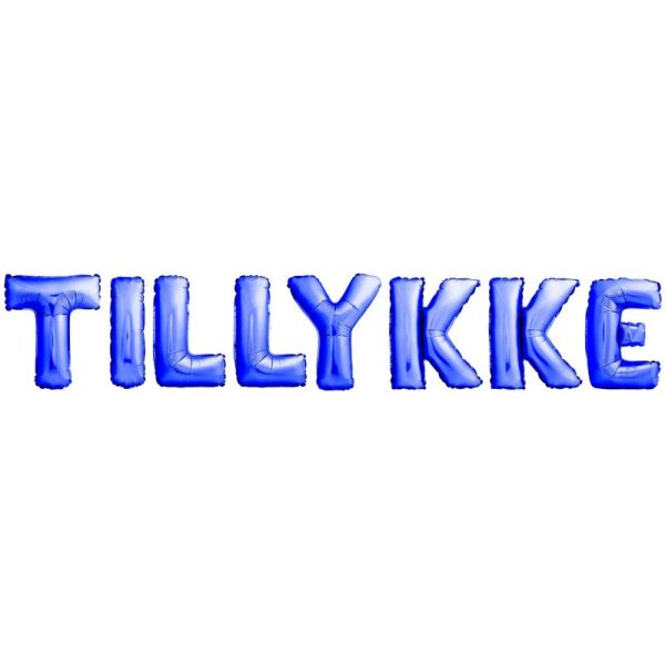 Tillykke Folieballoner Blå