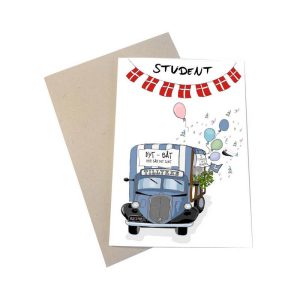 Tillykke Student Kort Blå