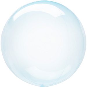Transparent Rund Ballon Blå