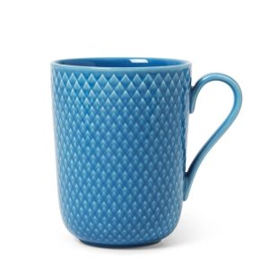 Lyngby Porcelæn Rhombe Color krus med hank 33 cl Blå