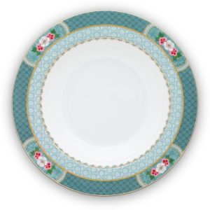 Pip studio porcelæn Blushing Birds dybtallerken Blå - Ø 21.5cm