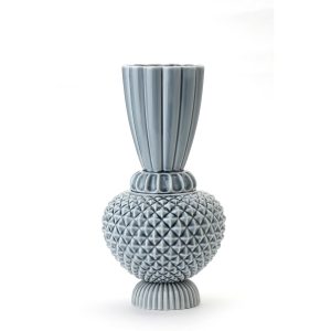 Samsurium jumbobell vase, blå/grå - 330x170 mm