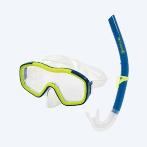 Aqualung Combo snorkelsæt til børn (8-18) - Raccon Combo - Blå/grøn