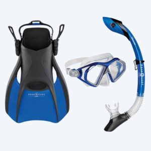 Aqualung snorkelsæt til voksne - Trooper - Sort/blå