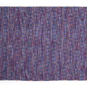 Radio gulvtæppe, rød/blå - 140x200 cm