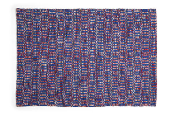 Radio gulvtæppe, rød/blå - 50x80 cm