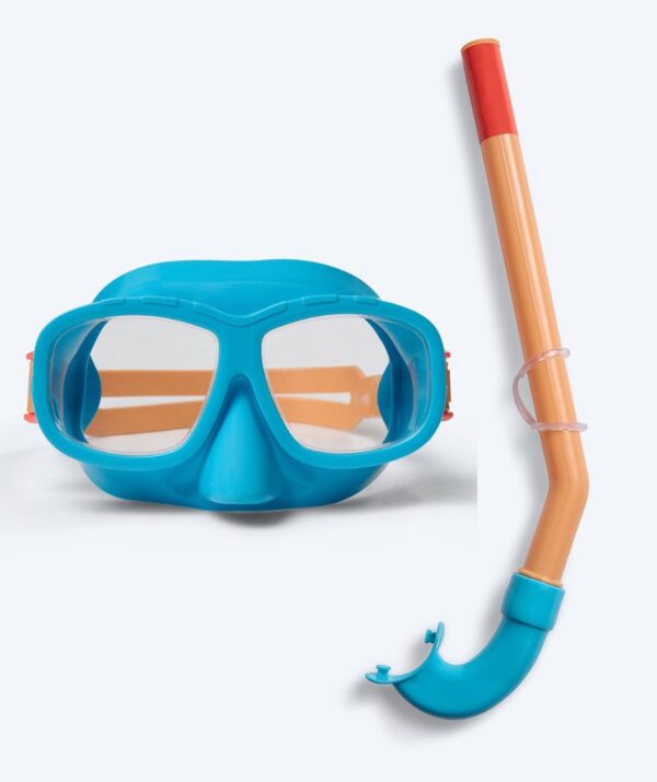 Watery Combo snorkelsæt til børn (4-10) - Wyre - Blå/orange - Snorkelsæt til børn (4-16 år)