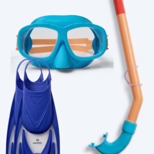 Watery snorkelsæt til junior (8-15) - Wyre/Bimasha - Orange/blå - Snorkelsæt til børn (4-16 år)