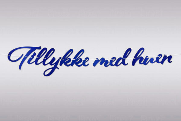 Guirlande Tillykke Med Huen Blå