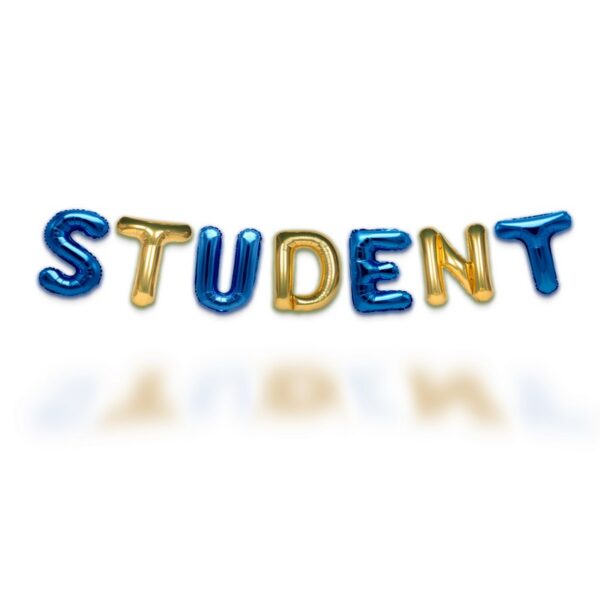 Student Ballonguirlande Blå/Guld