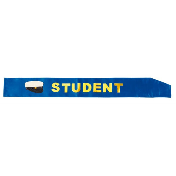 Student Skråbånd Blå/Guld
