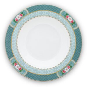 Pip studio porcelæn Blushing Birds dybtallerken Blå - Ø 21.5cm