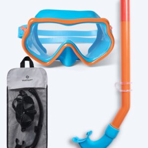 Watery Combo snorkelsæt til børn (4-10) - Pulina - Blå/orange - Snorkelsæt til børn (4-16 år)