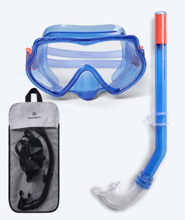 Watery Combo snorkelsæt til børn (4-10) - Winslet - Blå - Snorkelsæt til børn (4-16 år)