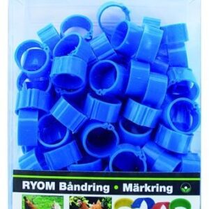 Båndringe plast blå 16mm 100 stk
