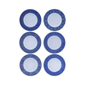 Capri Azzurra middagstallerkener blå/hvid 6-pak