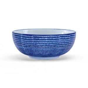 Capri Azzurra salatskål blå/hvid