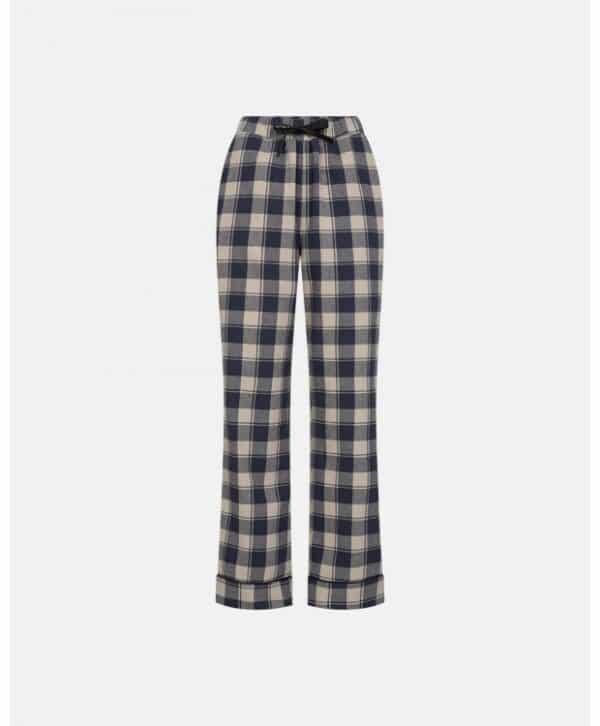 JBS Of Denmark Women Flannel pyjamasbukser i blå til kvinder
