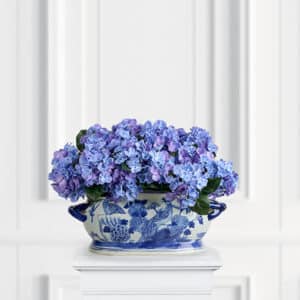 Kunstig Hortensia potteplante blå