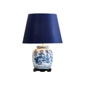 Nanjing bordlampe blå/hvid