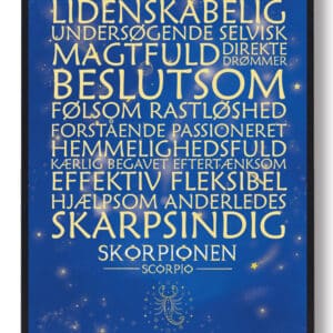Stjernetegn skorpionen blå