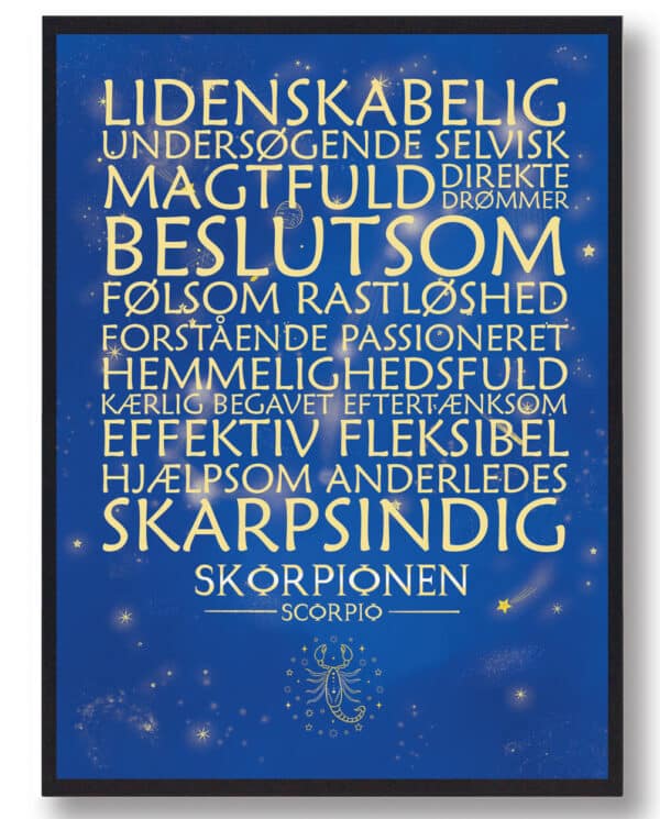 Stjernetegn skorpionen blå