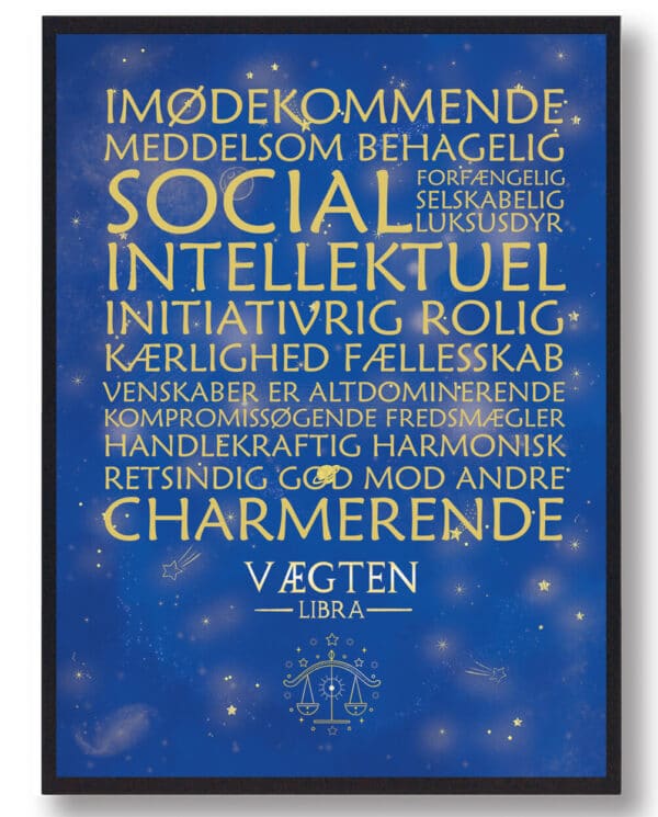 Stjernetegn vægten blå